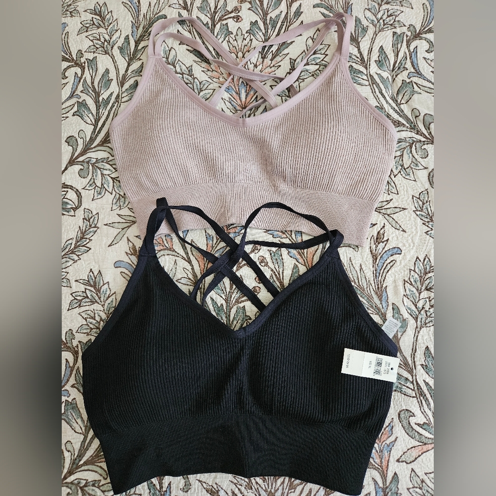 Aerie ribbed sports bras set of 2, size XL